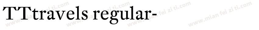 TTtravels regular字体转换